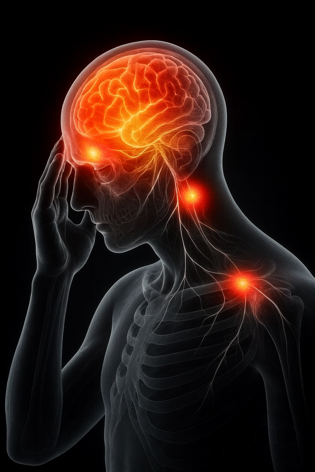 Pessoa sofrendo com dor de cabeça